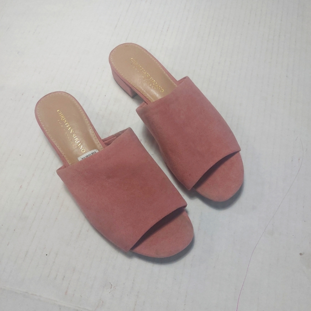 Christian Siriano Pink Suede Slip-on Mule Size 8M